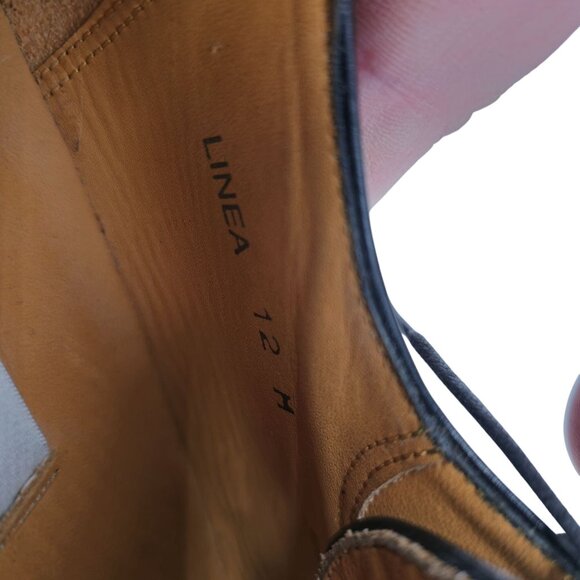 Mezlan Spain Men size 12 Black Leather Suede Dress Shoes Derby Oxfords Apron-toe - Picture 13 of 13